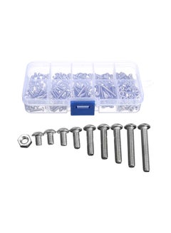 340-Piece Hex Socket Button Head Screw Set Silver