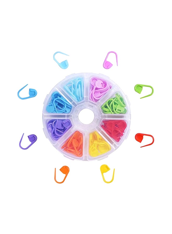 104-Piece Knitting Stitch Counter Stitch Needle Clip Set Multicolour - Image 1