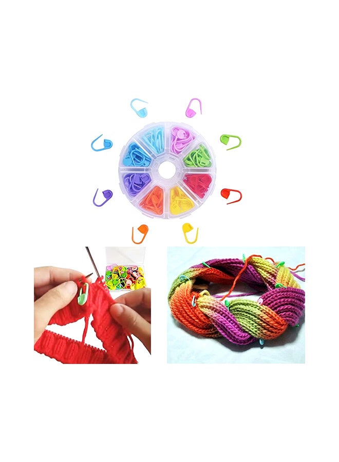 104-Piece Knitting Stitch Counter Stitch Needle Clip Set Multicolour - Image 2