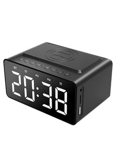 BT508 3-In-1 LED Alarm Clock Bluetooth Speaker Black
