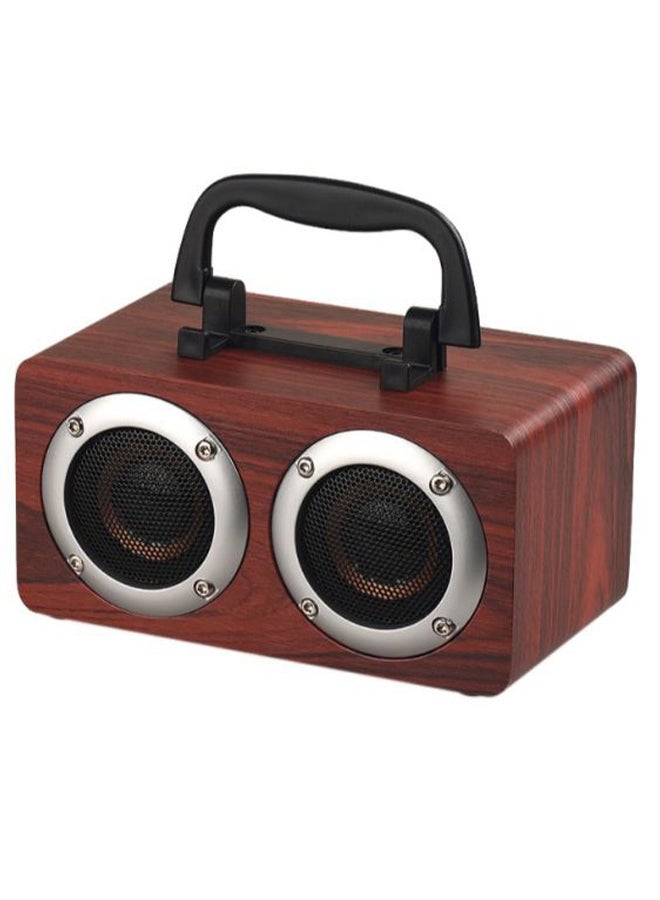 W5B Portable Dual Horn Bluetooth Speaker With Phone Holder Brown/Silver/Black