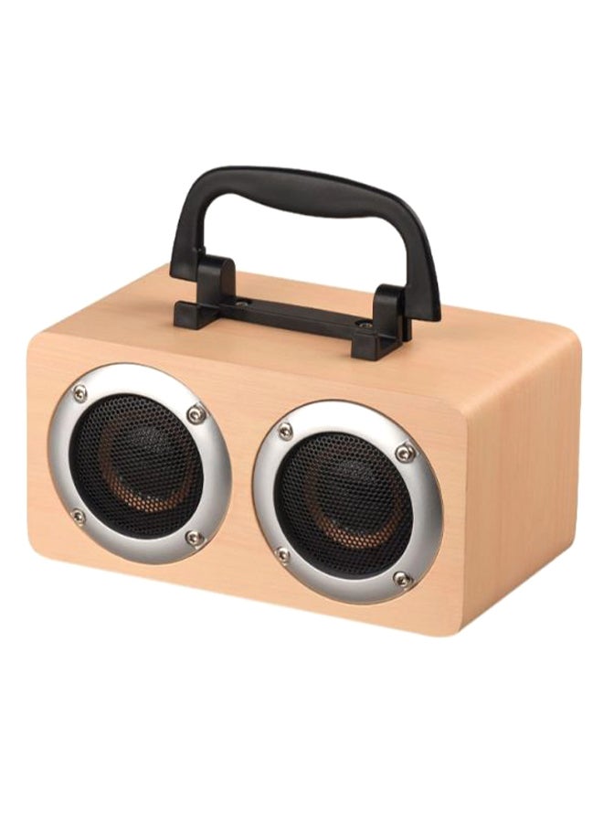 W5B Portable Dual Horn Bluetooth Speaker With Phone Holder Beige/Silver/Black - Image 1