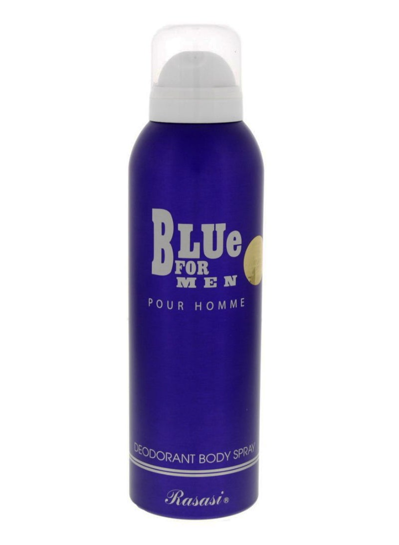 Rasasi Blue Pour Homme Deodorant Body Spray 200ml  - Image 1