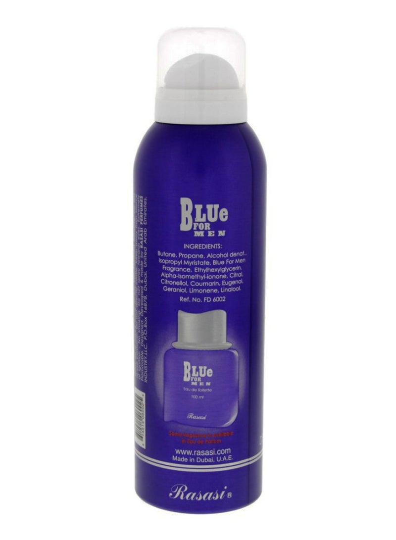 Rasasi Blue Pour Homme Deodorant Body Spray 200ml  - Image 2