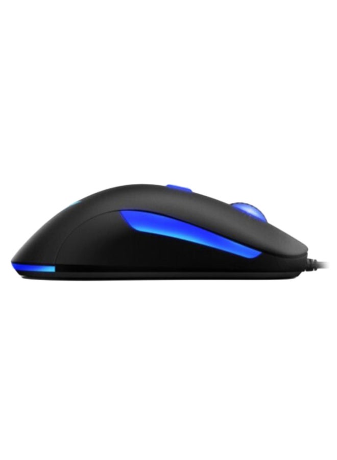FlyDigi - M1 Wired Gaming Optical Mouse Black/Blue - Image 1