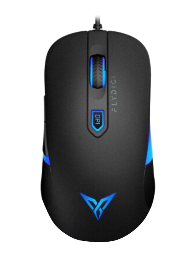 FlyDigi - M1 Wired Gaming Optical Mouse Black/Blue - Image 1