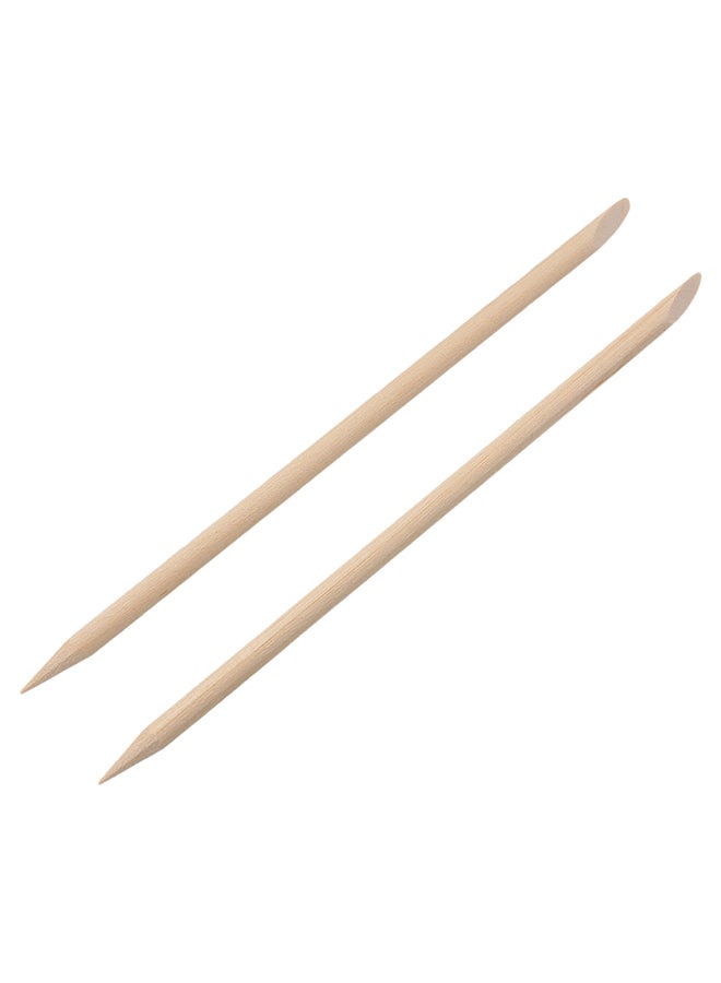 آنسيلف طقم أعواد خشبية لإزالة الجلد الميت حول الأظافر من 100 قطعة بيج - Image 2