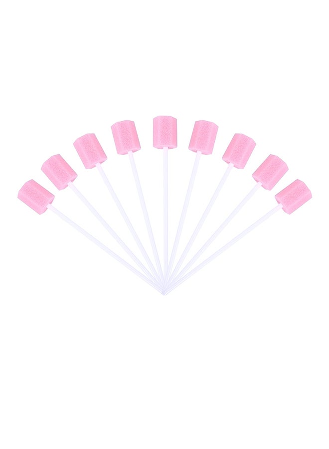 100-Piece Disposable Oral Care Swabs Pink 15 x 20 x 3.5centimeter - v1576219064/N32720052A_1