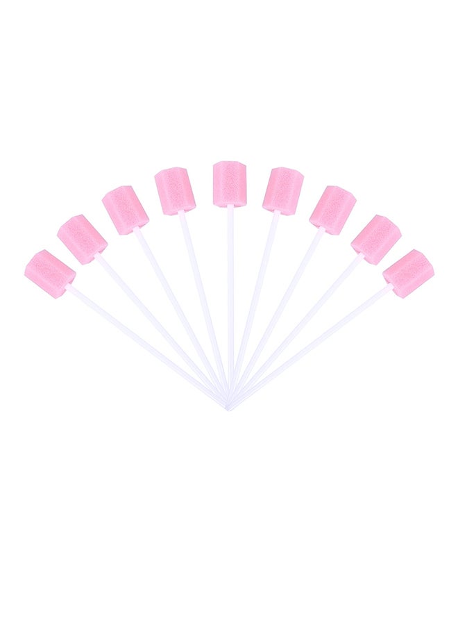 ULTNICE - 100-Piece Disposable Oral Care Swabs Pink 15 x 20 x 3.5centimeter - Image 1