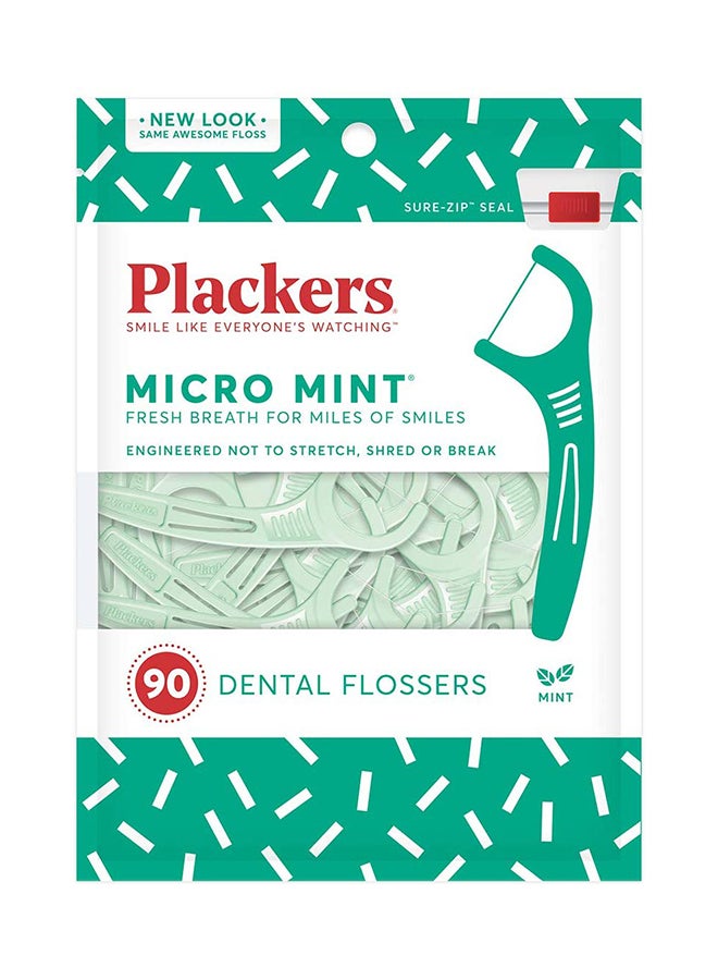 بلاكرز مجموعة خيوط تنظيف الأسنان ميكرو مينت من 3 قطع أخضر 3 X 8.8بوصة - Image 4