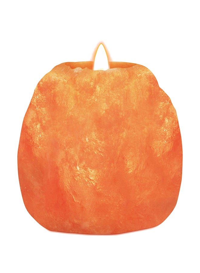 Himalayan Glow - Himalayan Glow Salt Candle Holder Orange 3.2 x 3.8 x 2.8inch - Image 1