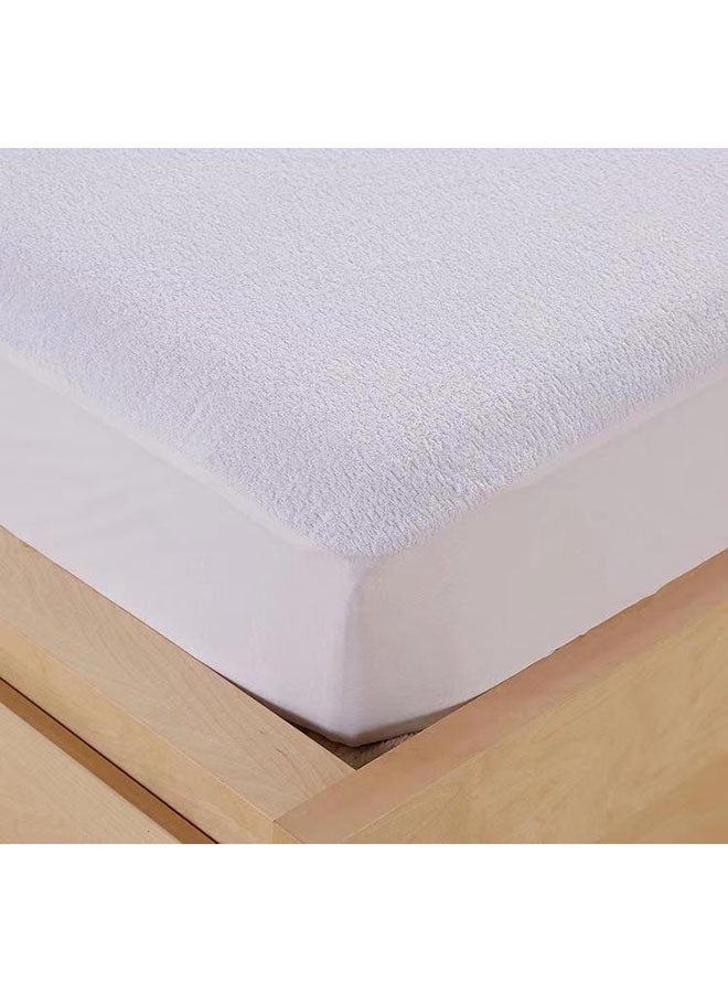 Waterproof Mattress Protector Cotton Blend White 150X200X30cm - v1576222176/N29886822A_6