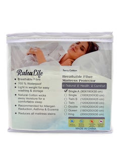 Rahalife Waterproof Mattress Protector Cotton Blend White 180X200X30cm  - Image 5