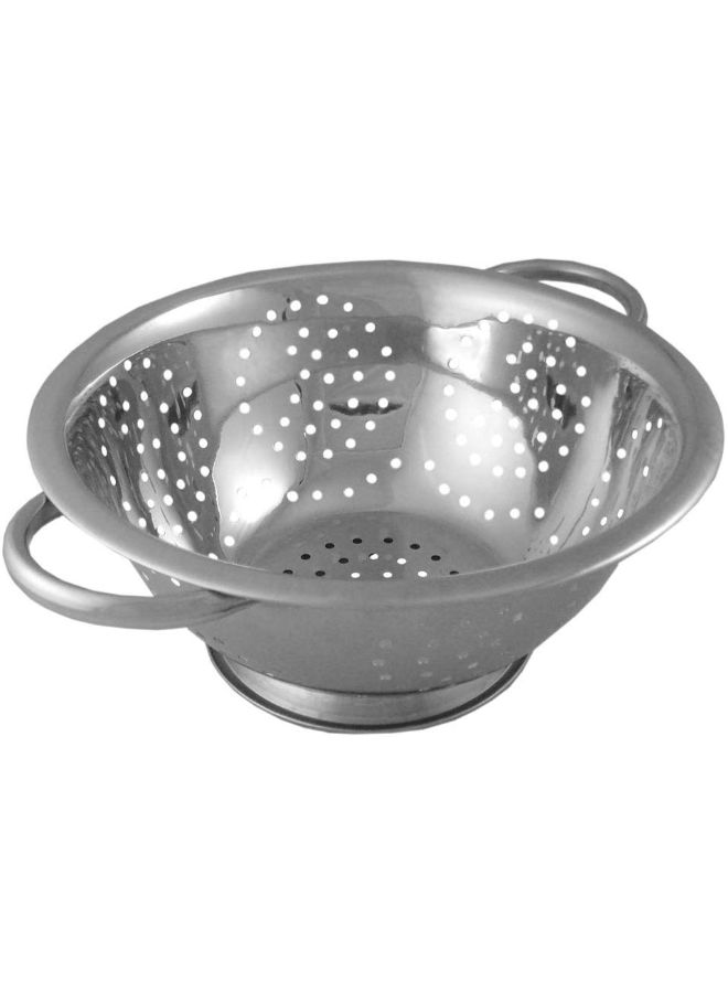 Home Basics Stainless Steel Colander Silver  - Image 2