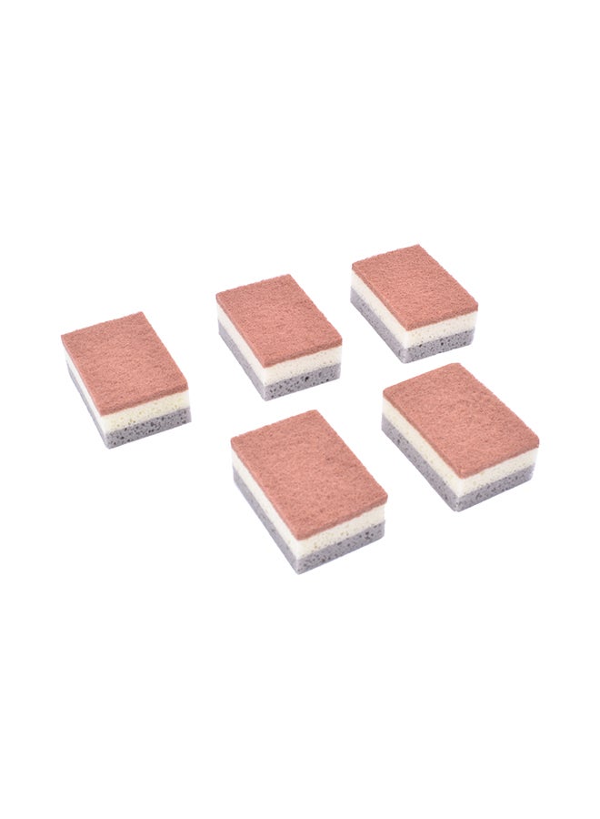 5-Piece Kitchen Cleaning Scourer Sponge Set Multicolour 10x7x20cm - v1576222967/N32342642A_1