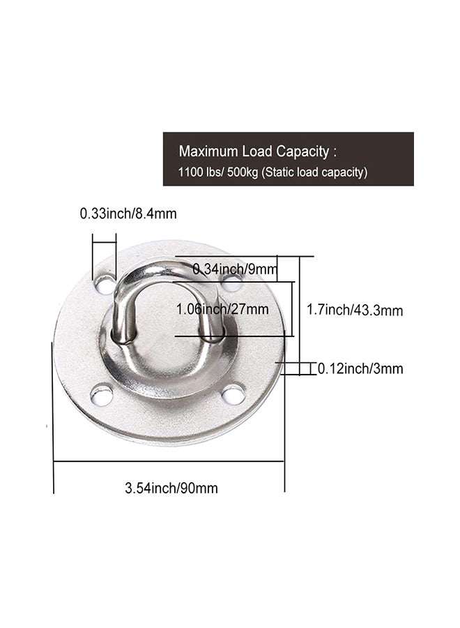 Hammock Wall Mount Anchor Hook silver - Image 3