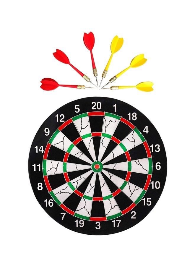 7-Piece Double Faced Dart Board And 6 Needle Set OzW-Dart17Folding 17inch - v1576223032/N32601554A_1