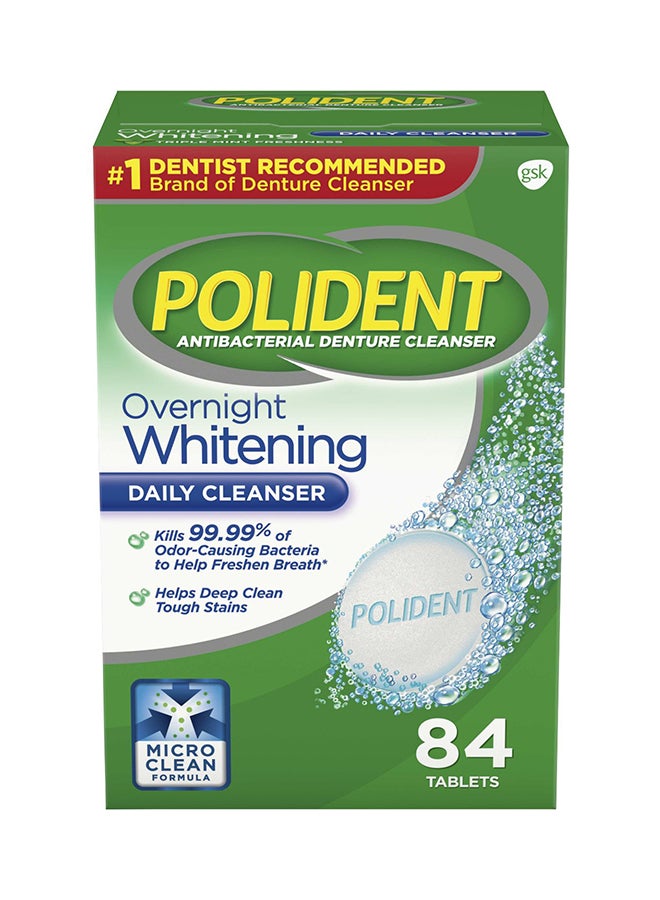 Polident 84 Count Antibacterial Denture Cleanser Tablet  - Image 1