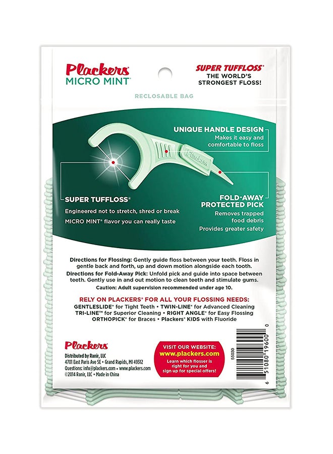 بلاكرز خيط تنظيف الأسنان الدقيق بالنعناع 90 قطعة أخضر - Image 3