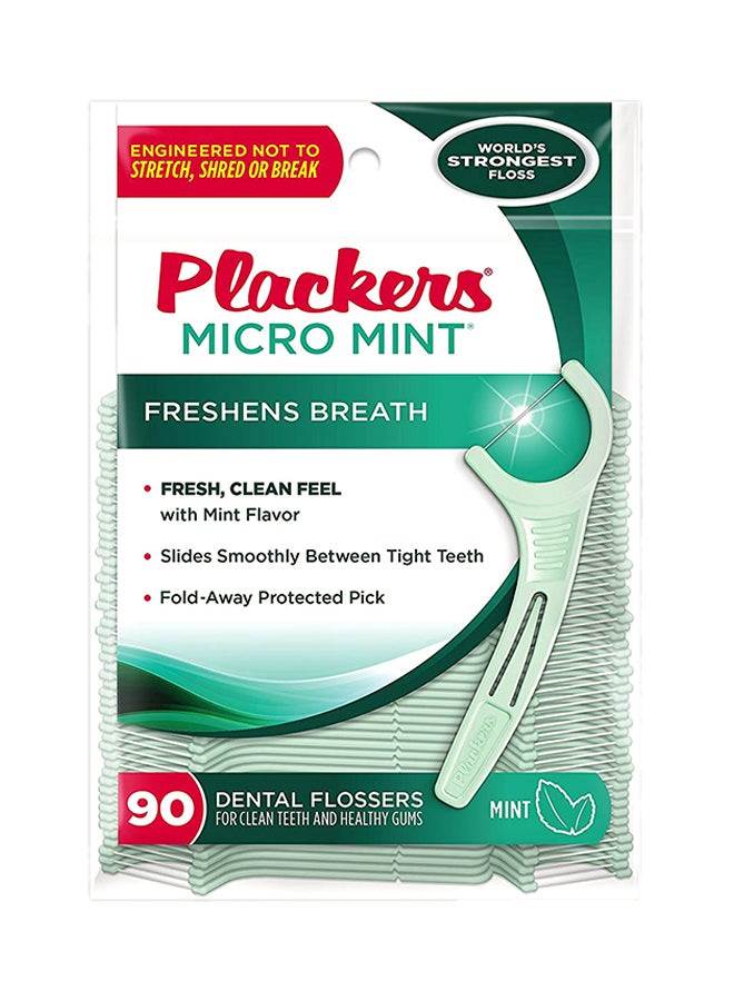بلاكرز خيط تنظيف الأسنان الدقيق بالنعناع 90 قطعة أخضر - Image 2