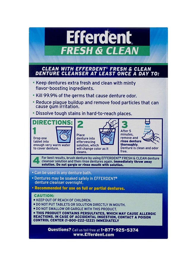 Efferdent - 90-Piece Mint Anti-Bacterial Denture Cleanser Tablets Set - Image 1