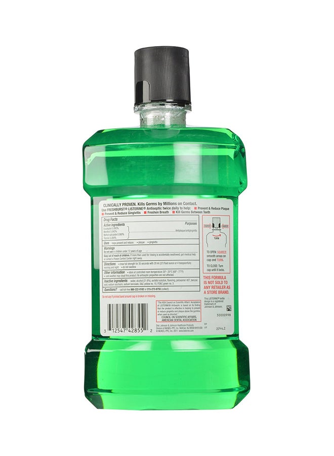 Listerine Pack Of 2 Fresh Burst Antiseptic Mouthwash Green 2 x 1.5Liters  - Image 2