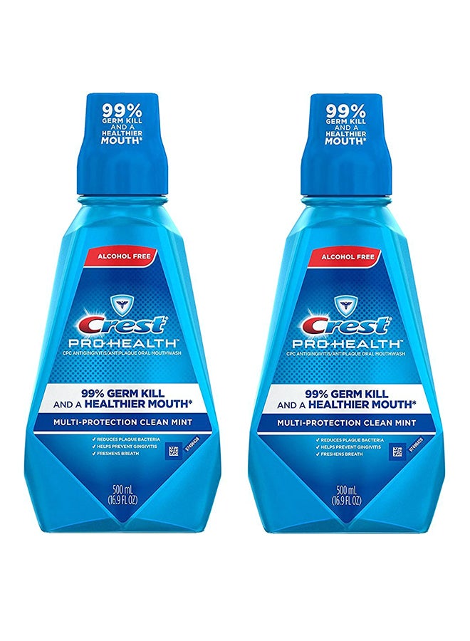 Crest Pack Of 2 Pro Health Multi Protection Clean Mint Mouthwash