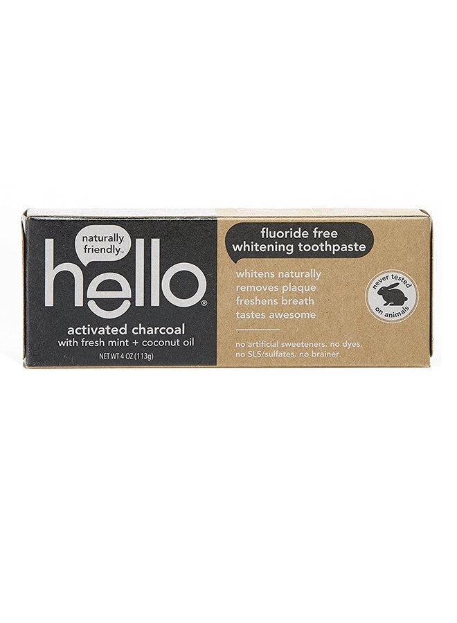 Hello Oral Care - Pack Of 4 Activated Charcoal Whitening Toothpaste - Image 1