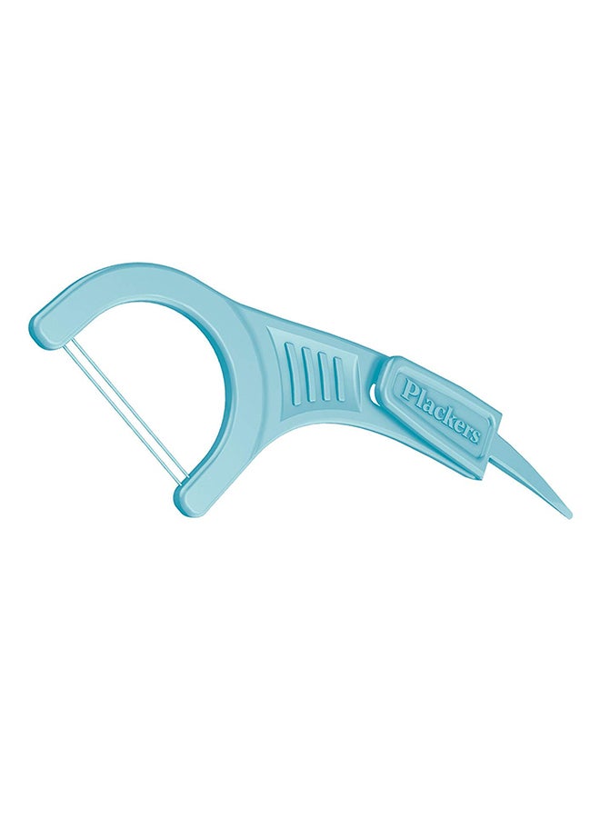 بلاكرز مجموعة مكونة من 3 عبوات خيط  تنظيف الأسنان المزدوج بالنعناع المنعش - 75 قطعة أزرق - Image 2