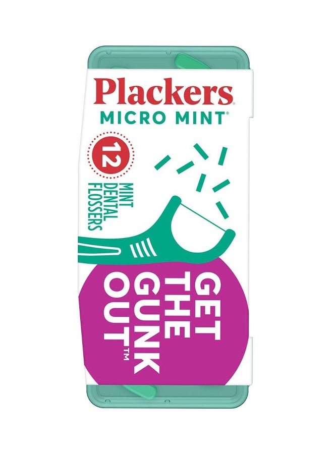 بلاكرز مجموعة من 6 خيوط تنظيف الأسنان مايكرو مينت مع حافظة للسفر أخضر - Image 2