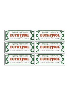 Euthymol Pack Of 6 Original Toothpaste 6 x 75ml 