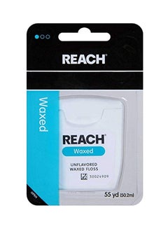 REACH Pack Of 6 Unflavored Waxed Dental Floss White 6 x 50.2meter 