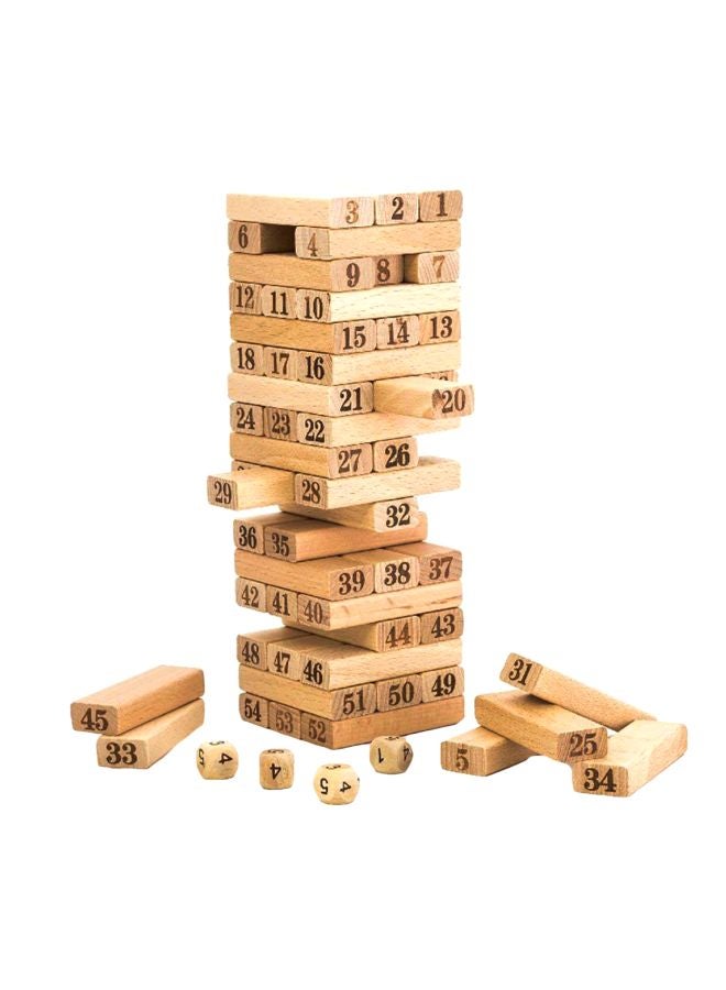 BabyBaba 55-Piece Wooden Building Block Set - Image 1