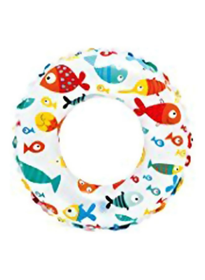 Fish Printed Inflatable Pool Float Tube KT-50 24inch