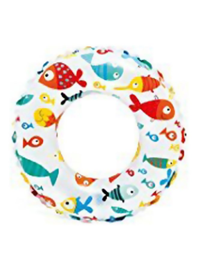 Fish Printed Inflatable Pool Float Tube KT-52 20inch