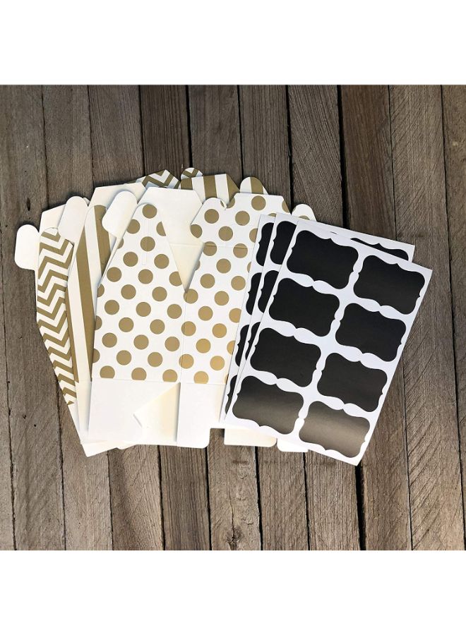 آوتسايد ذا بوكس بيبرز 24 قطعة من ملصقات سبورة بحواف صدفية مع صندوق هدايا قابل للطي - Image 2