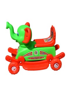 2-In-1 Plastic Elephant Ride on Toy