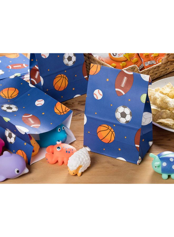 Blue Panda - 36-Piece Sports Print Party Treat Bag 5.2 x 8.7 x 3.3inch - Image 1