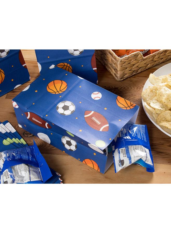 Blue Panda - 36-Piece Sports Print Party Treat Bag 5.2 x 8.7 x 3.3inch - Image 1