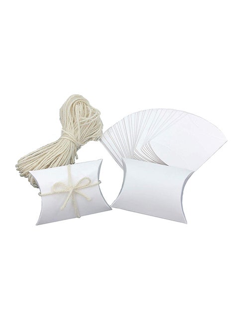 50-Piece Vintage Kraft Paper Pillow Box