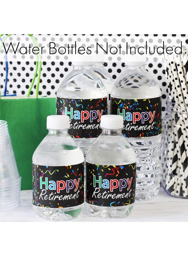 DISTINCTIVS 24-Piece Retirement Party Water Bottle Label - Image 3
