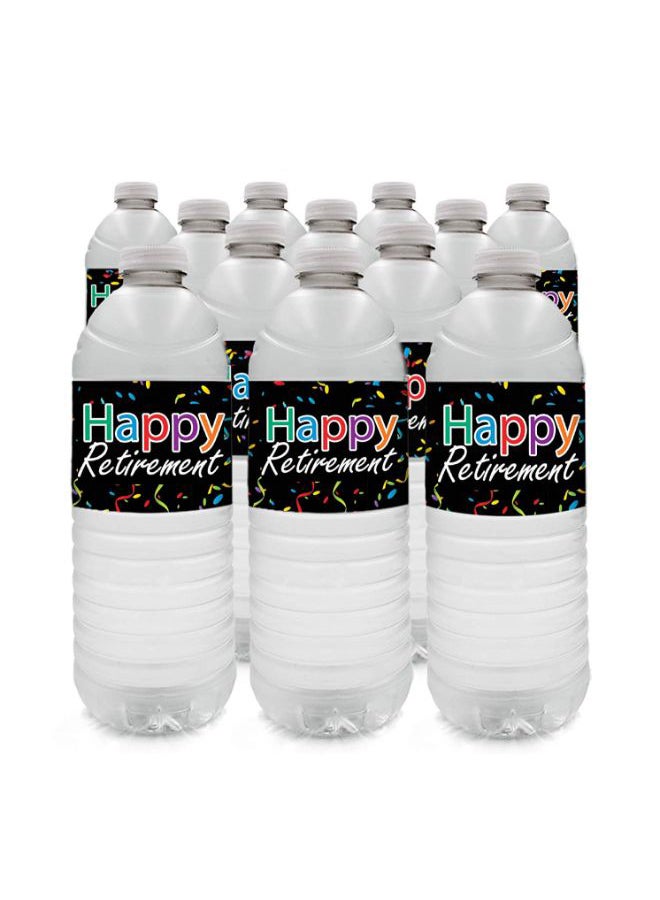 DISTINCTIVS 24-Piece Retirement Party Water Bottle Label - Image 2