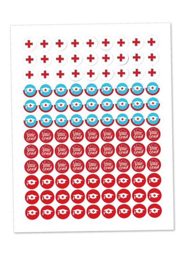 Big Dot of Happiness 108-Piece Nurse Graduation Candy Sticker  - Image 1