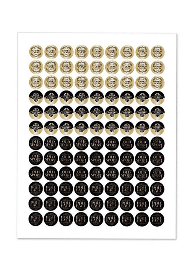 Big Dot of Happiness 108-Piece Art Deco Jazz Party Candy Sticker  - Image 1