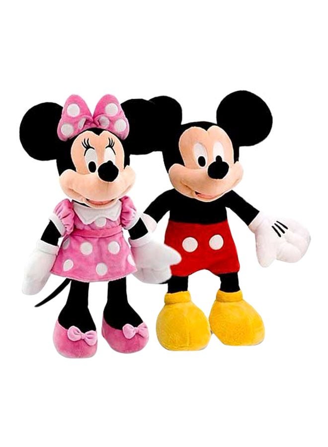 west feen 2-Piece Mickey Minnie Mouse Stuffed Soft Toy Set 30centimeter - Image 1
