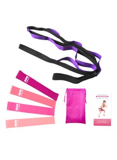 Generic Pack Of 5 Resistance Loop Bands Yoga Daisy Chain And Storage Pouch 18.00*5.00*11.00cm 