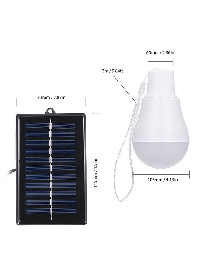 ماركة غير محددة - لمبة بإضاءة LED تعمل بالطاقة الشمسية أبيض/أسود 13.2x7.6x7.6Ø³Ù†ØªÙŠÙ…ØªØ± - Image 1