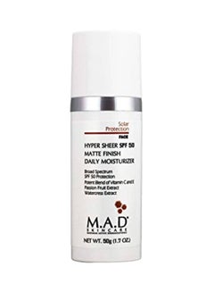 M.A.D Skincare Hyper Sheer Matte Finish Daily Moisturizer SPF50 50grams 