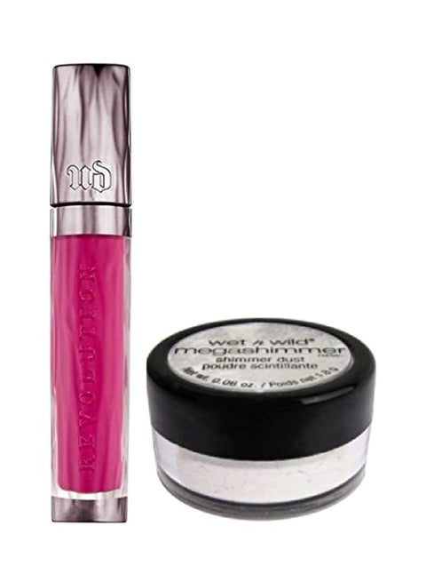 2-Piece High Color Lipgloss And Shimmer Dust Set Scandal/Silver