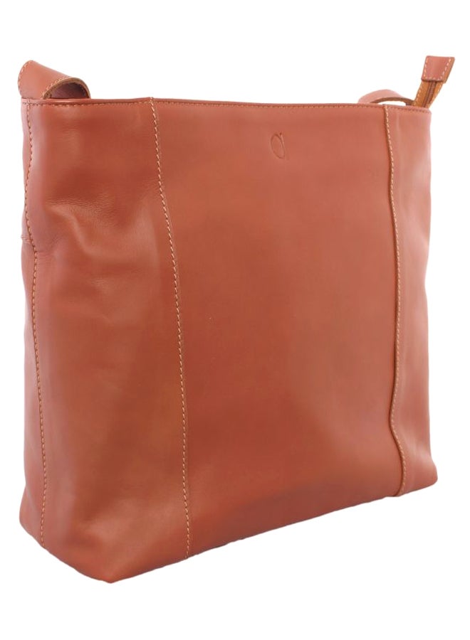 Alfa Leather Co. - Solid Pattern Crossbody Bag Havan - Image 1